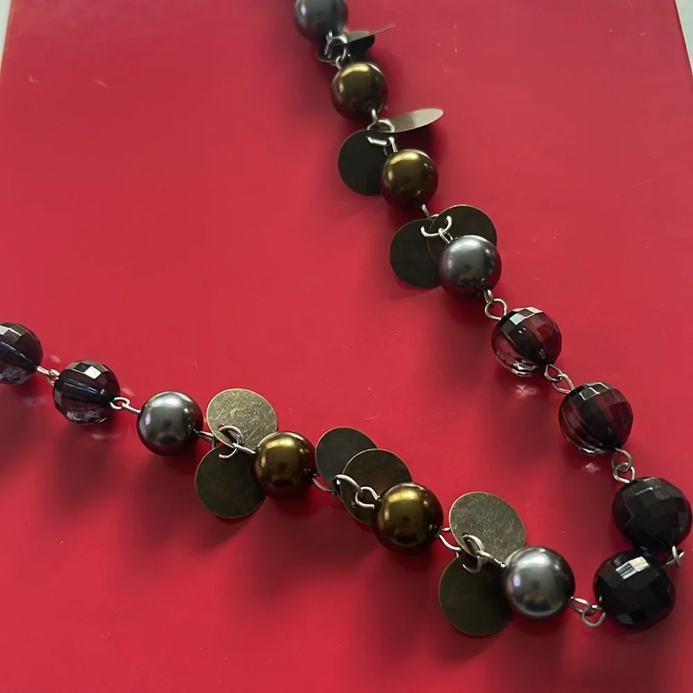 Beaded long necklace